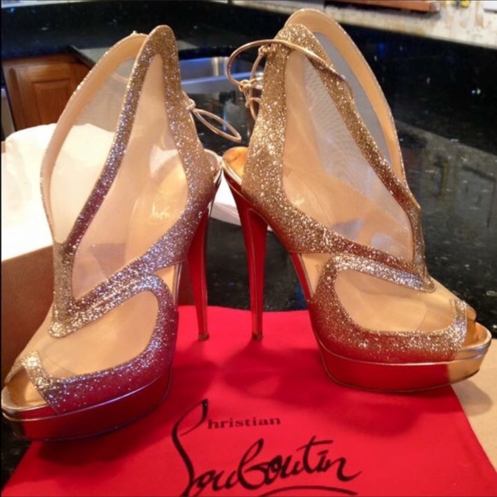 Christian Louboutin Amazing Gold Heels