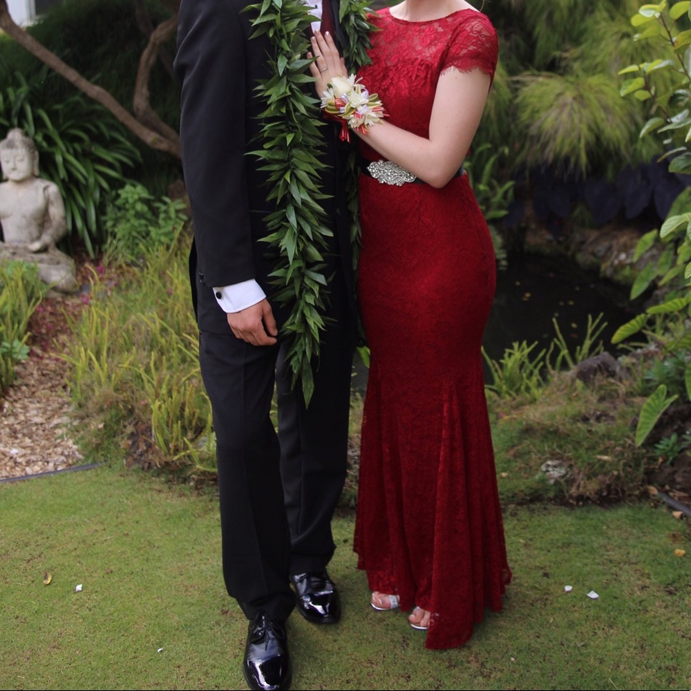 Floral Lace Vintage Long Prom Dress