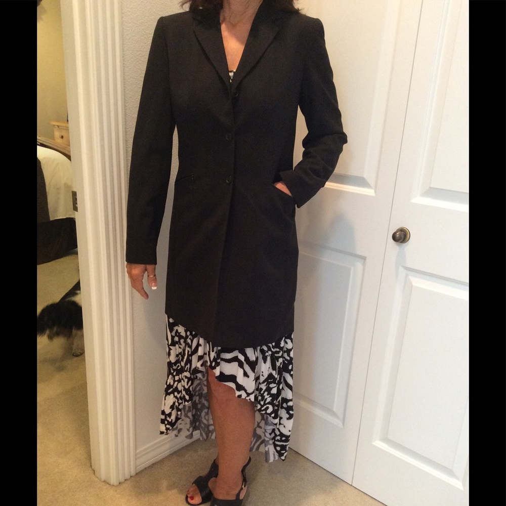 Ann Taylor Black Long Length Blazer