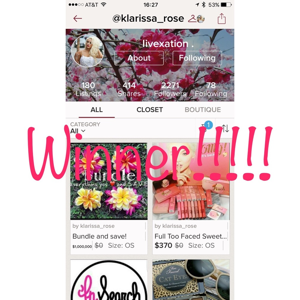 Congrats @klarissa_rose!!!