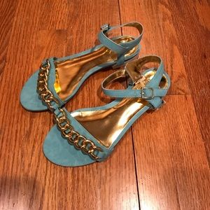 Topshop Harris light blue suede sandals
