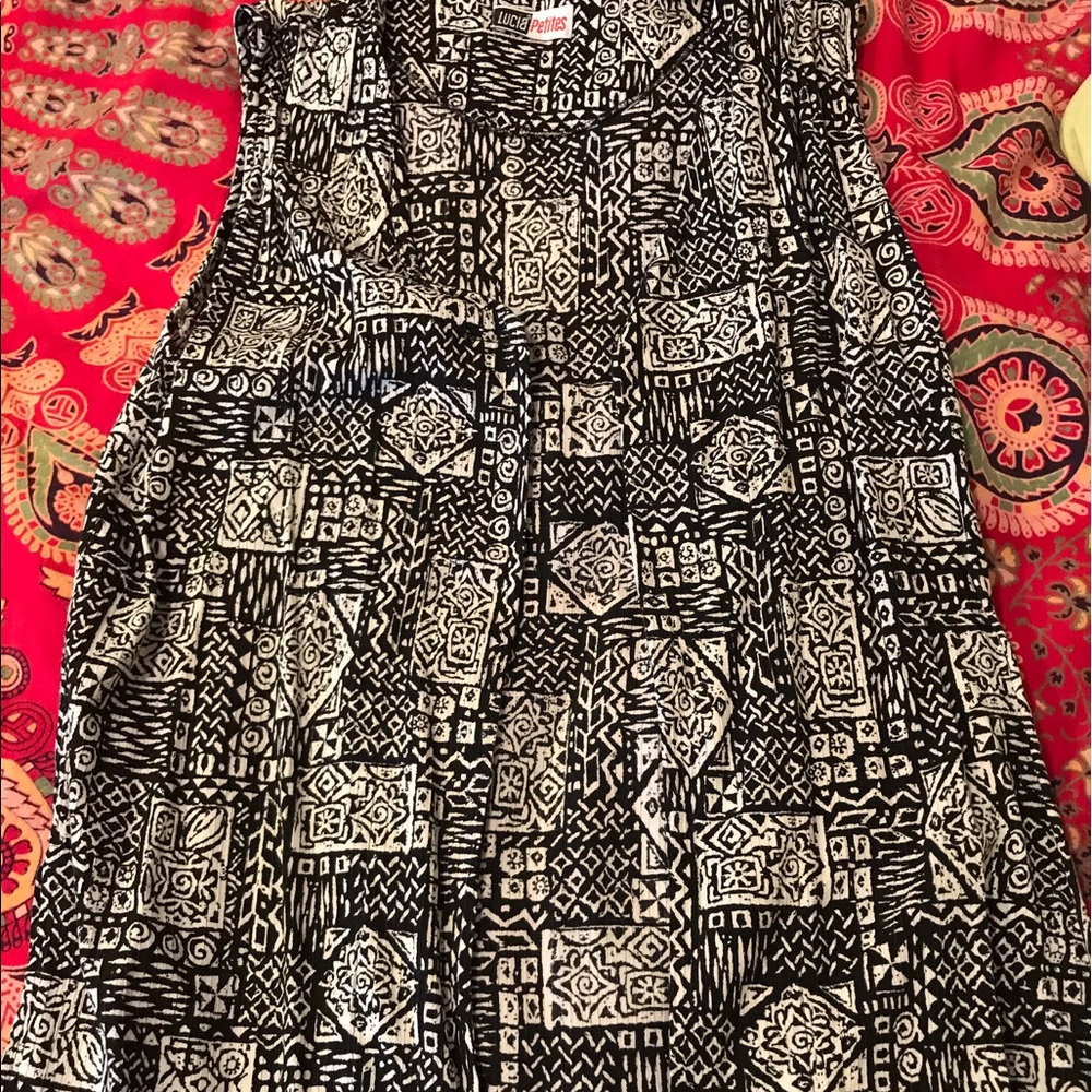 Vintage Retro Funky Black & White Vest