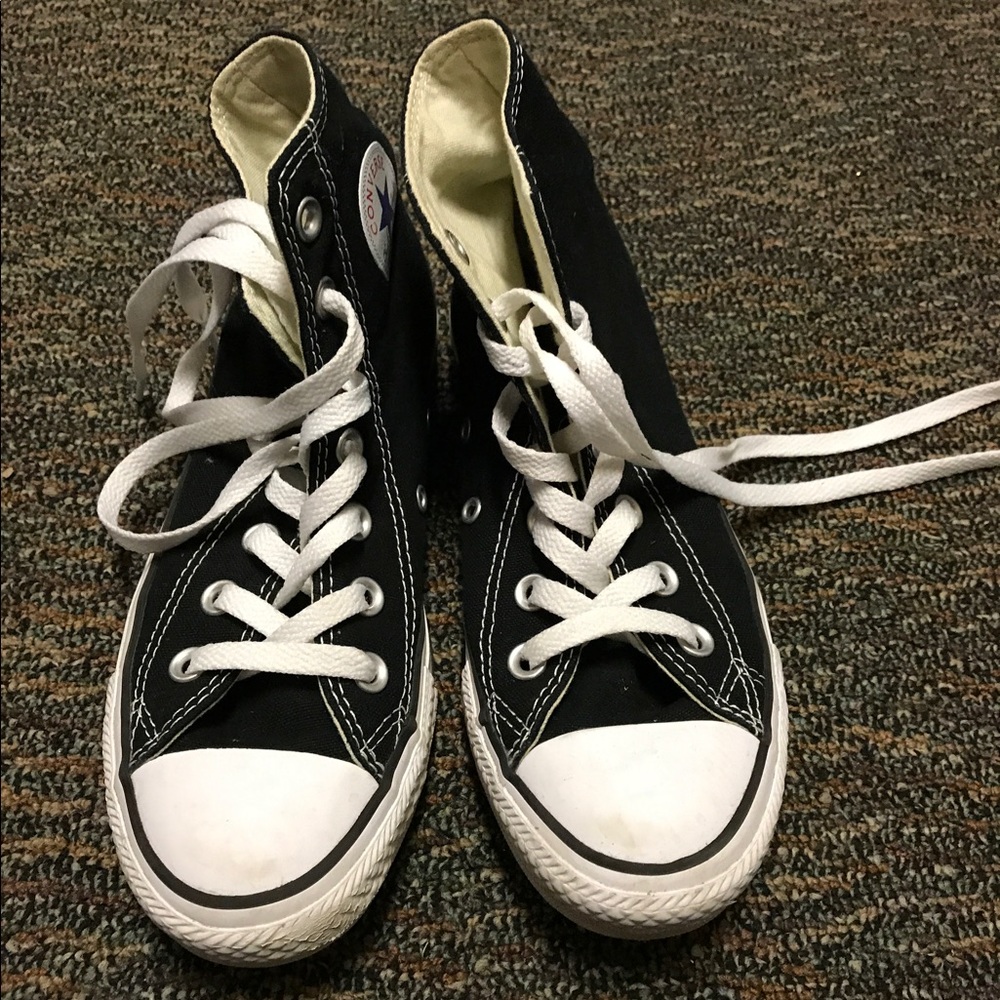 Black and White high top Converse