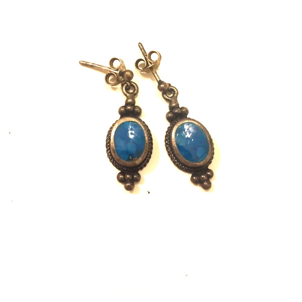 Silver and turquoise earrings