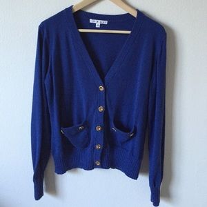 Blue cardigan