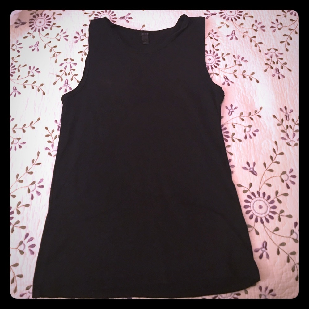 JCrew black cotton tank top