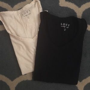 Bundle of 2 LOFT Vintage Soft V-Necks
