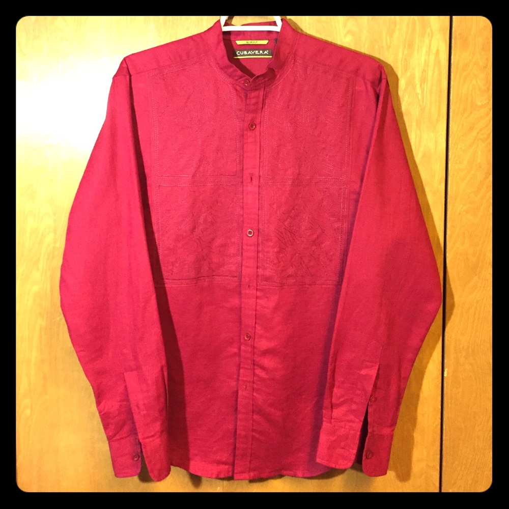 Cubavera linen blend button up