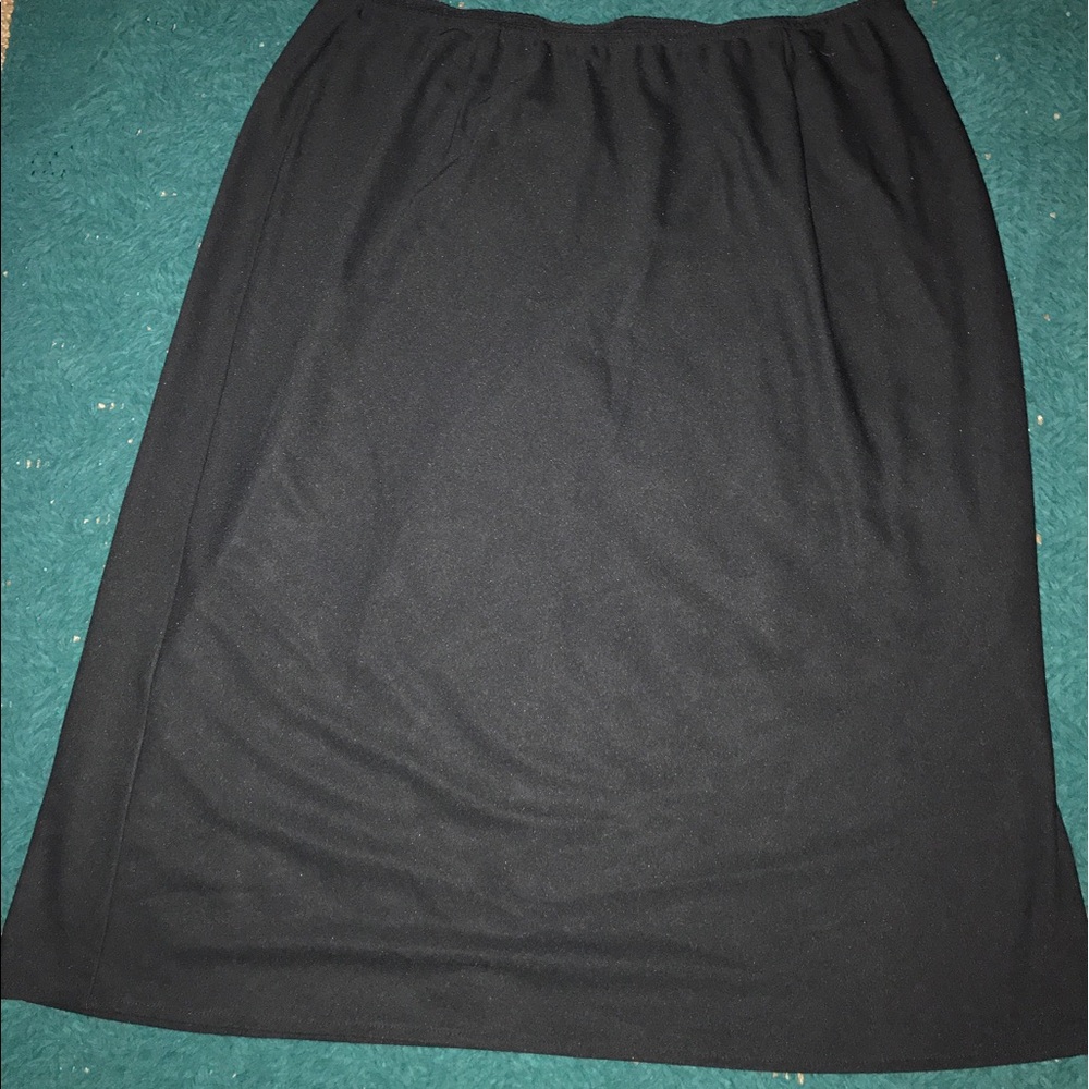 Black midi pencil skirt, size 18/20