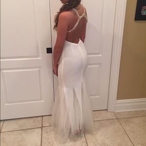 White prom dress, size 4