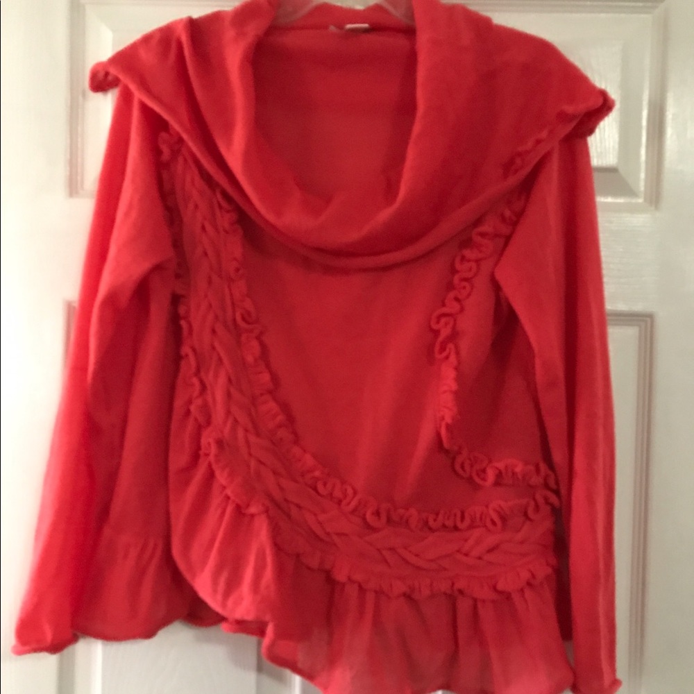 Orange ruffles top