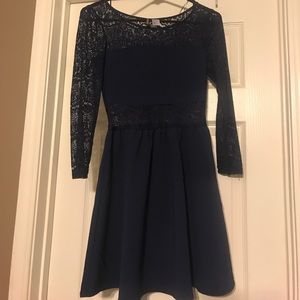 Navy lace dress-Size 4