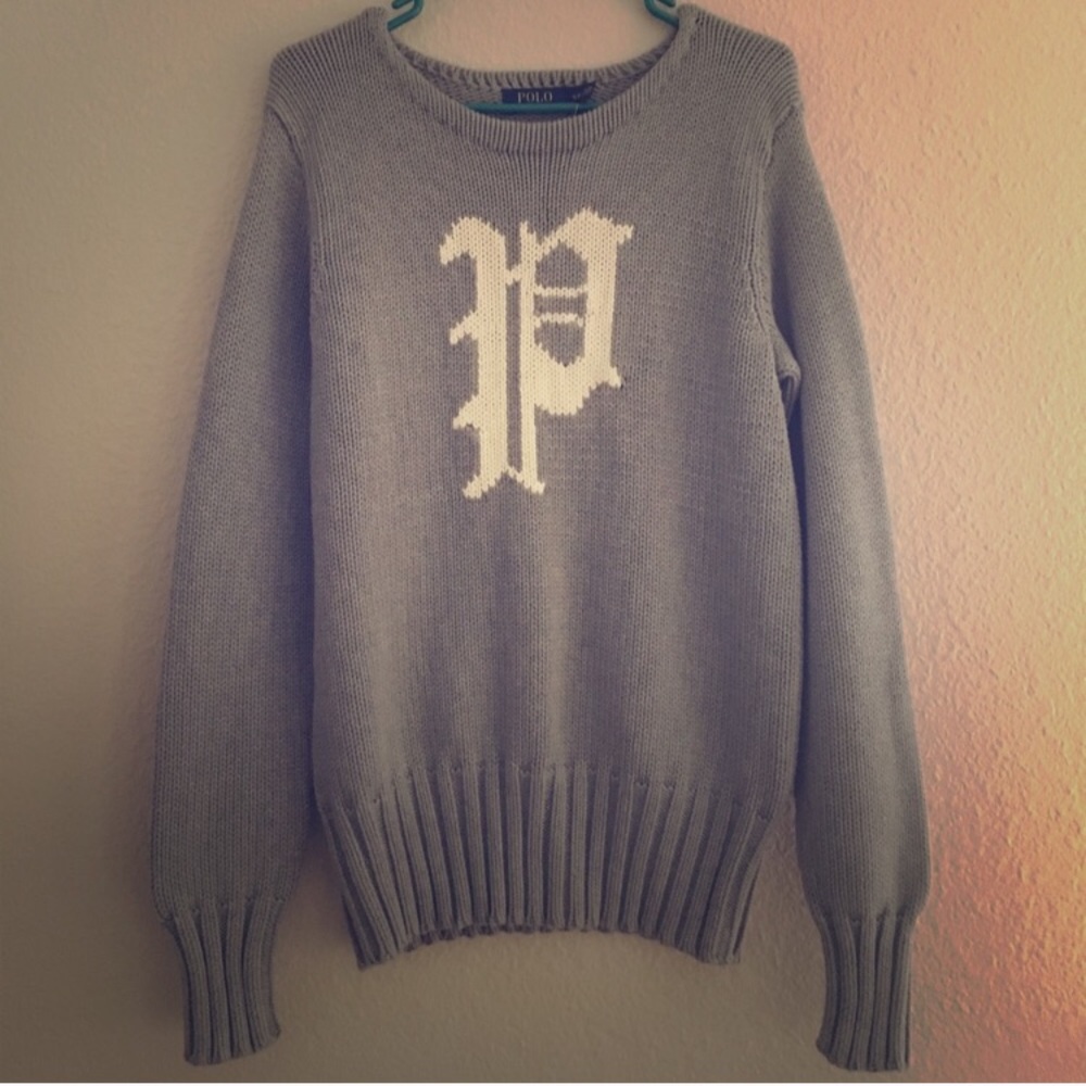Polo Ralph Lauren Gothic P Varsity Sweater Small S