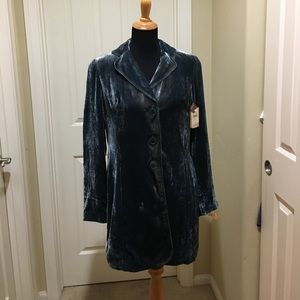 NWT Coldwater Creek long Velvet jacket