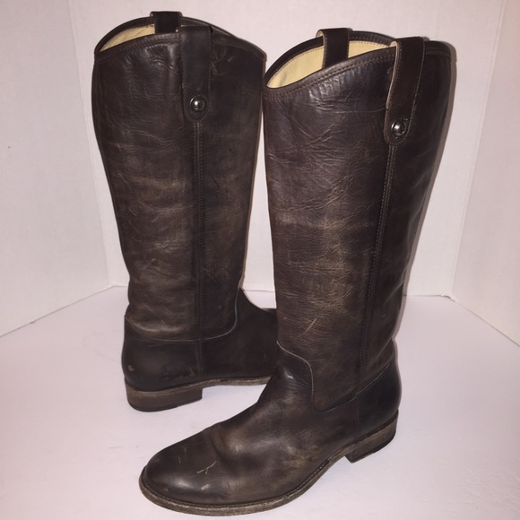 Frye Shoes - Frye Brown Melissa Button Riding Boots sz 9.5