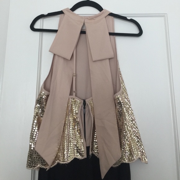 Sequin pop over top jumpsuit. - Picture 2 of 3