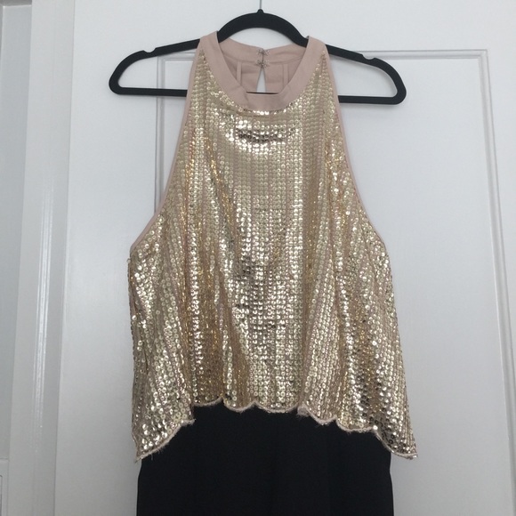 Sequin pop over top jumpsuit. - Picture 3 of 3