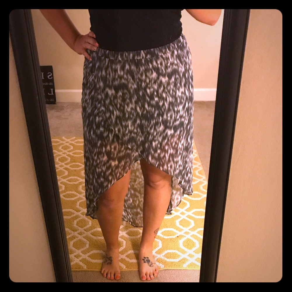 Express high low maxi skirt