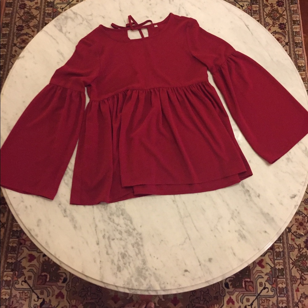 Deep Red Blouse