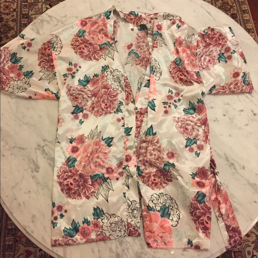 Floral Silk Robe
