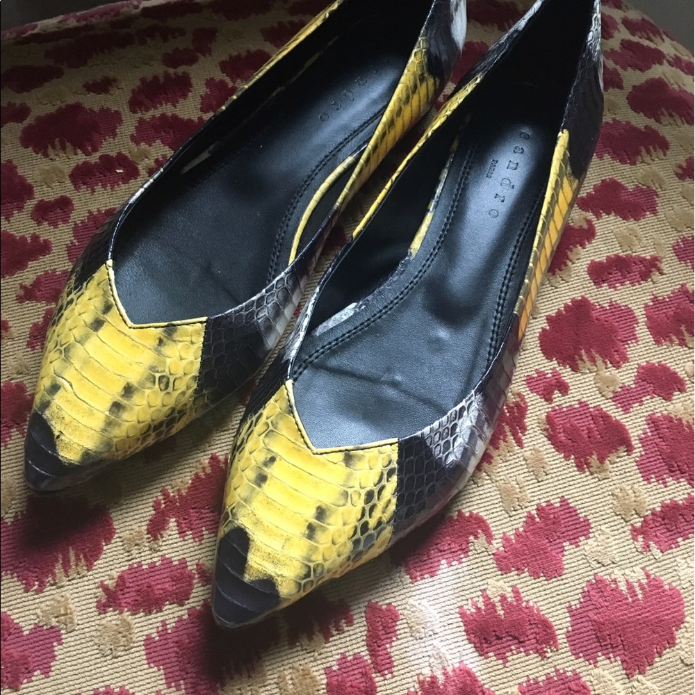 Sandro Flats snake. 100% real leather