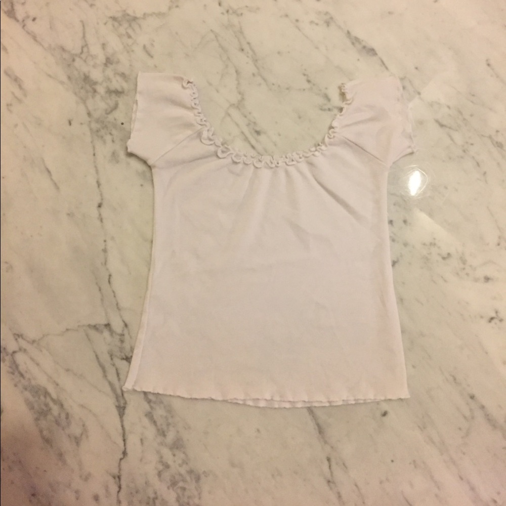 White off shoulder Crop Top