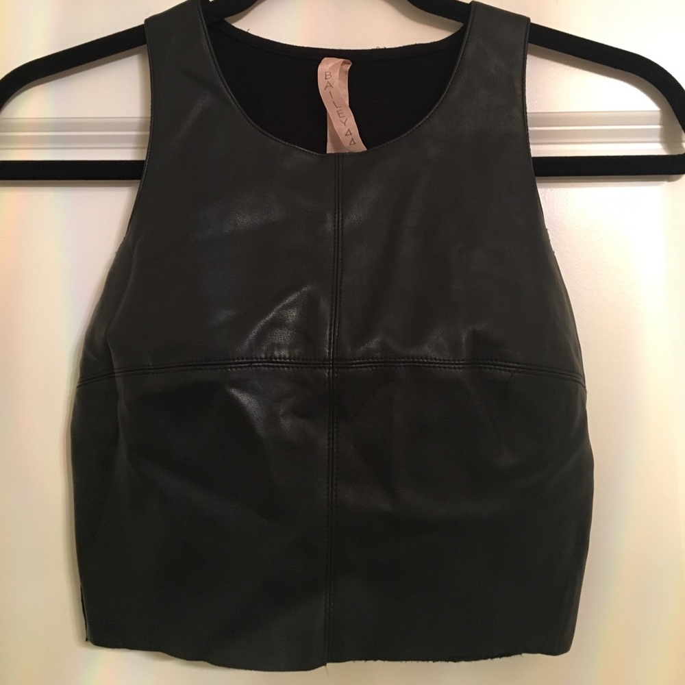 Bailey 44 leather crop top