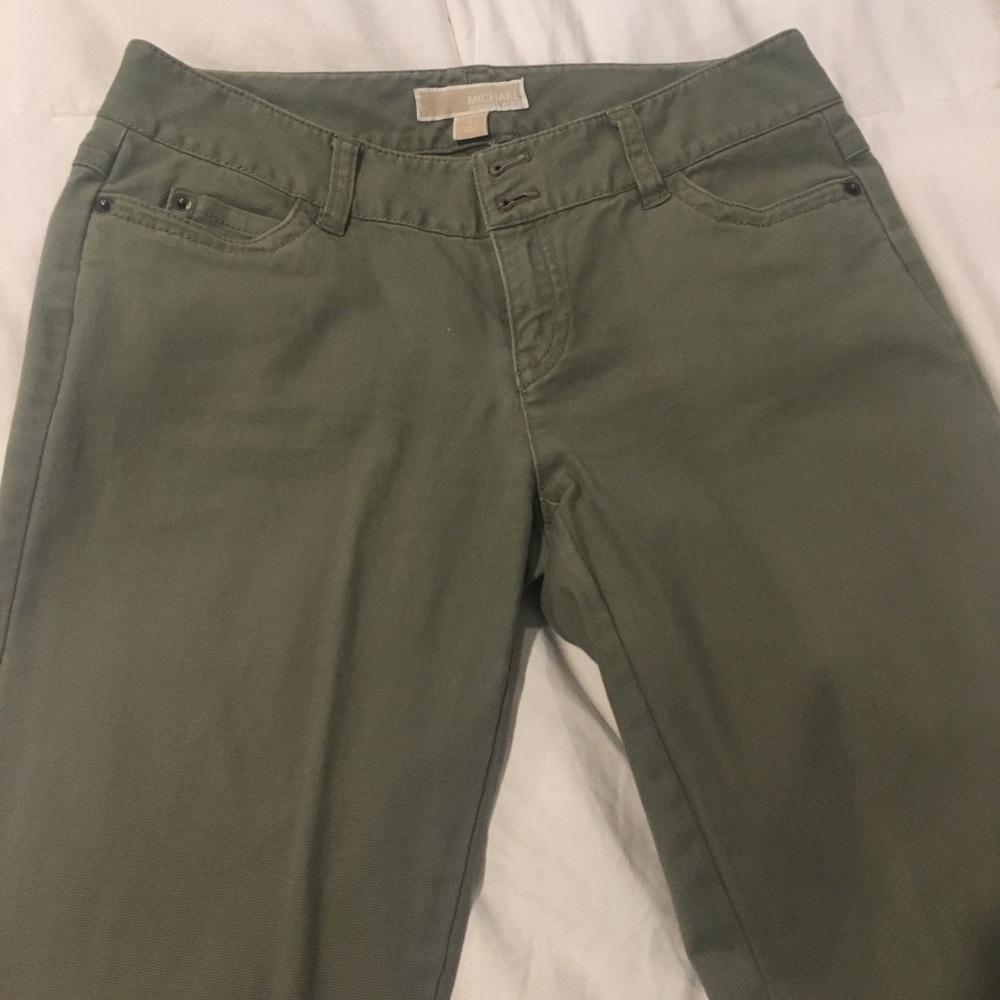 Michael Kors Size 4 Army Green Skinny Pant