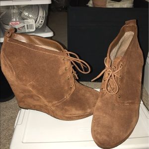 Brown Suede Wedges