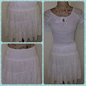Eyelet Lined Skirt