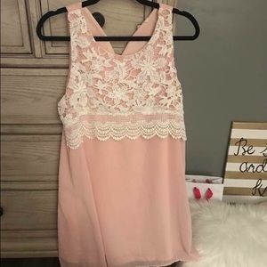 Pink and Cream lace dress. Worn once
