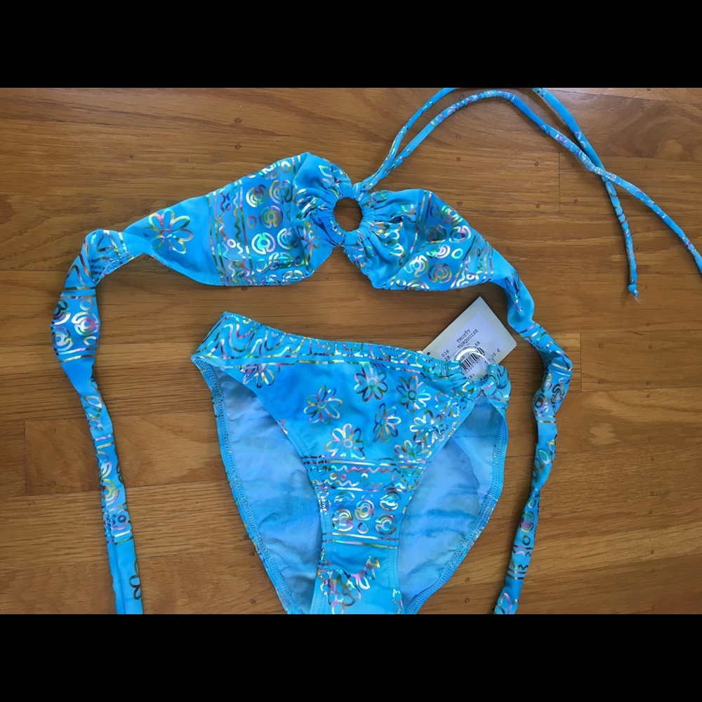 Kids 2 Piece Designer Swimsuit Size 14 French Isla