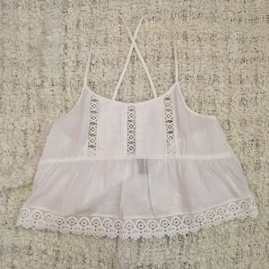 Open back strapped crop top