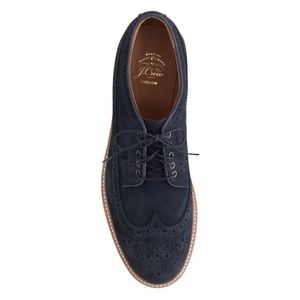 J Crew Men's Navy Suede Wingtip Shoes