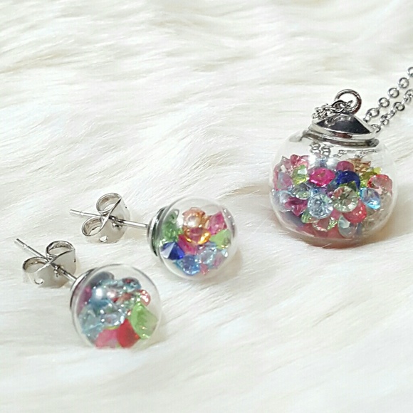 Boutique Jewelry - ⤵⤵Wishing Glass Set Swarovski Mixed Elements