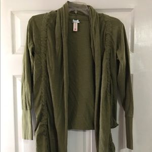 Olive green cardigan