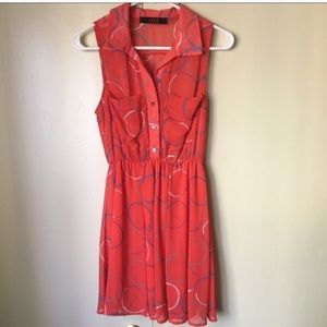 Orange sleeveless dress