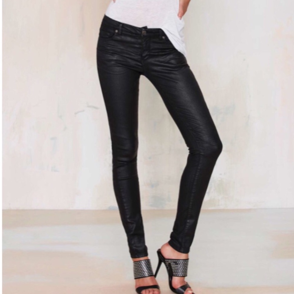 Nasty Gal Follow Me Distressed Skinny Jeans