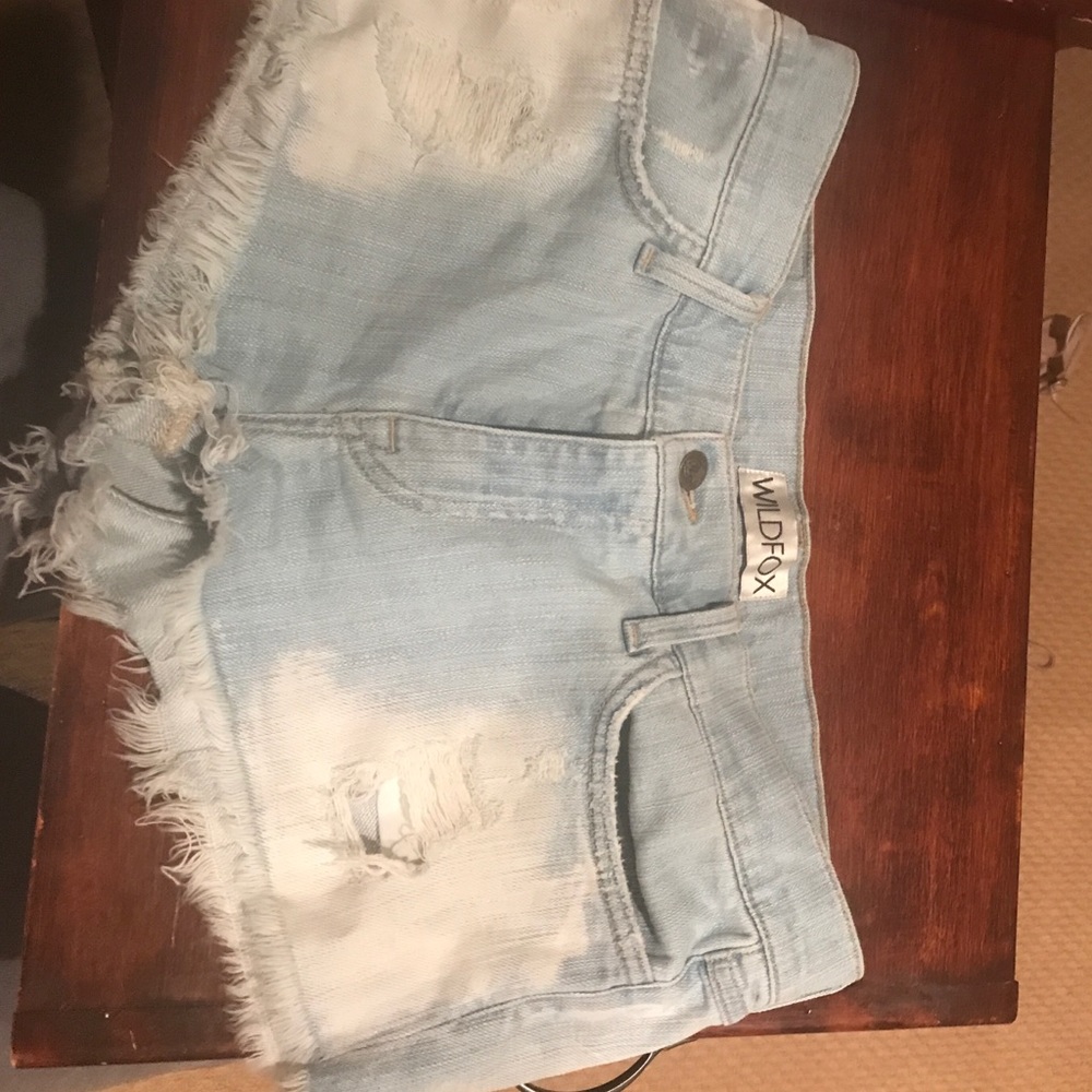 Wildfox light denim jean shorts !