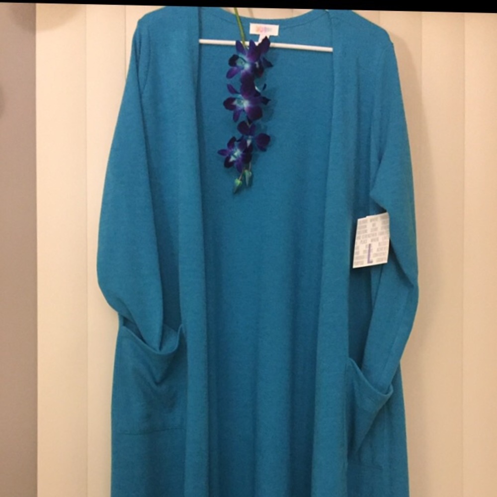Lularoe Sarah Cardigan BNWT Teal HTF