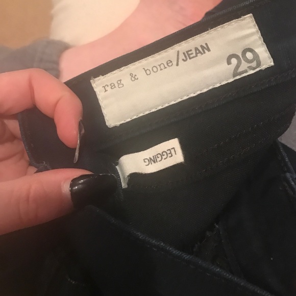 Dark blue Rag and Bone jean leggings ! Mid rise - Picture 1 of 4