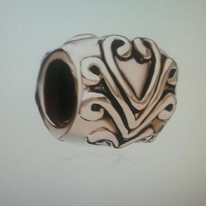 Pugster Charm Victorian Heart Gold Plated