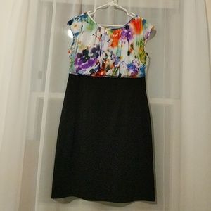 Unique Watercolor Print Dress from Macy's