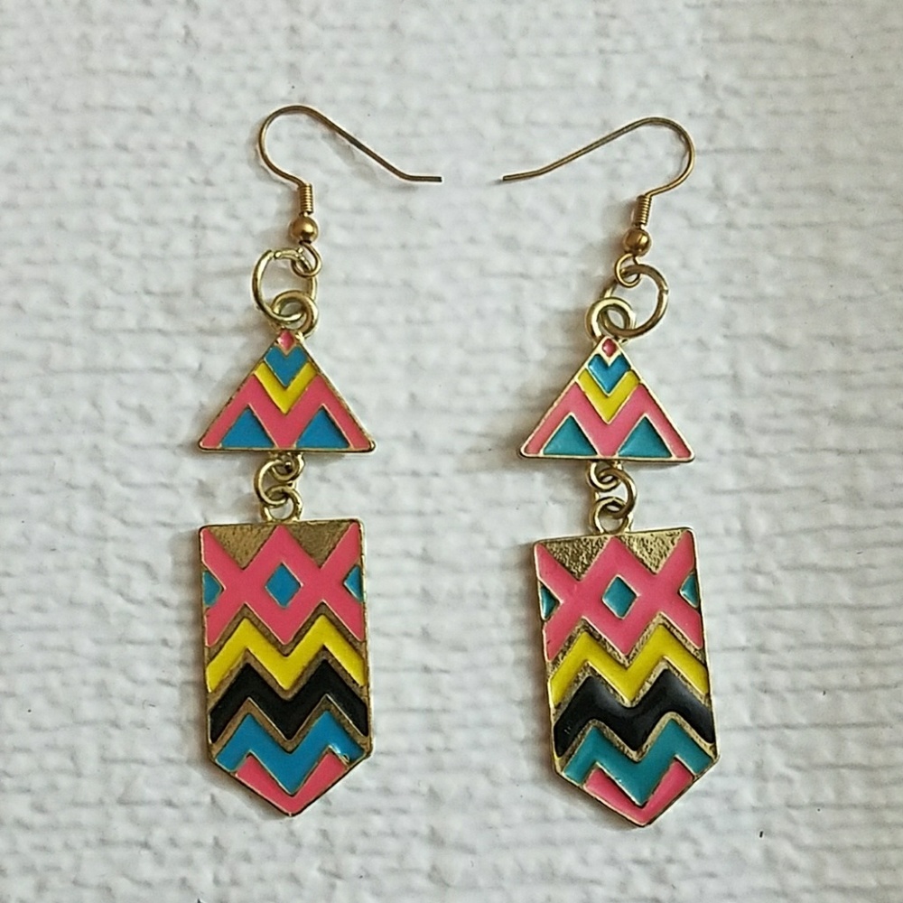 Super Cute Multi Colored Dangle Earrings