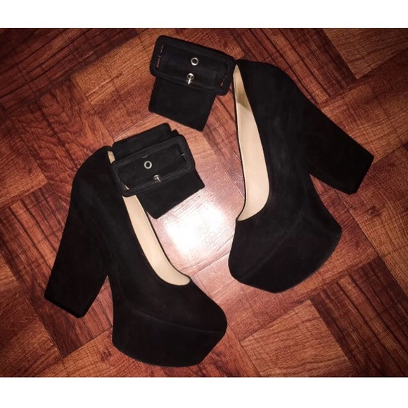 CELINE by Phoebe Philo Suede Buckle Heels - Picture 1 of 4