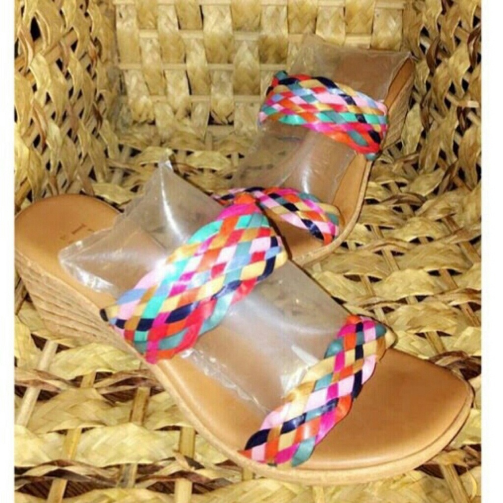 MultiColored Open Toe Sandals
