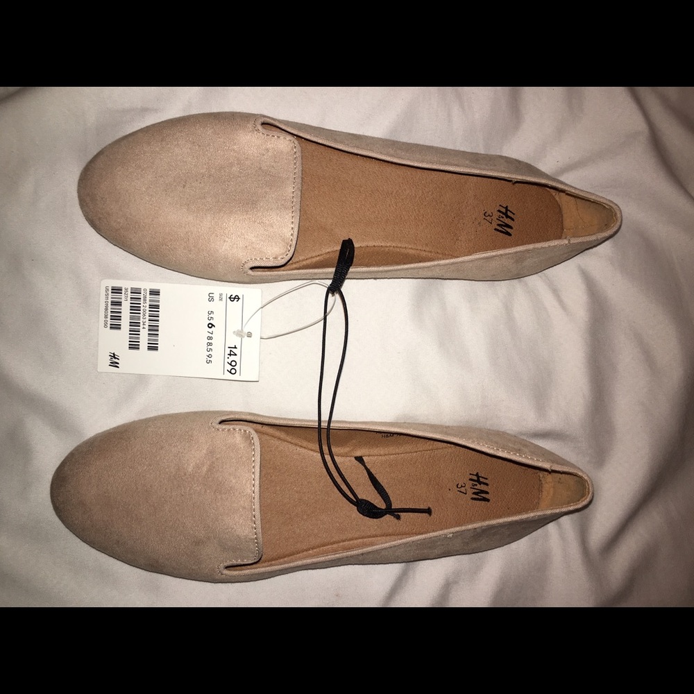 never worn tan flats