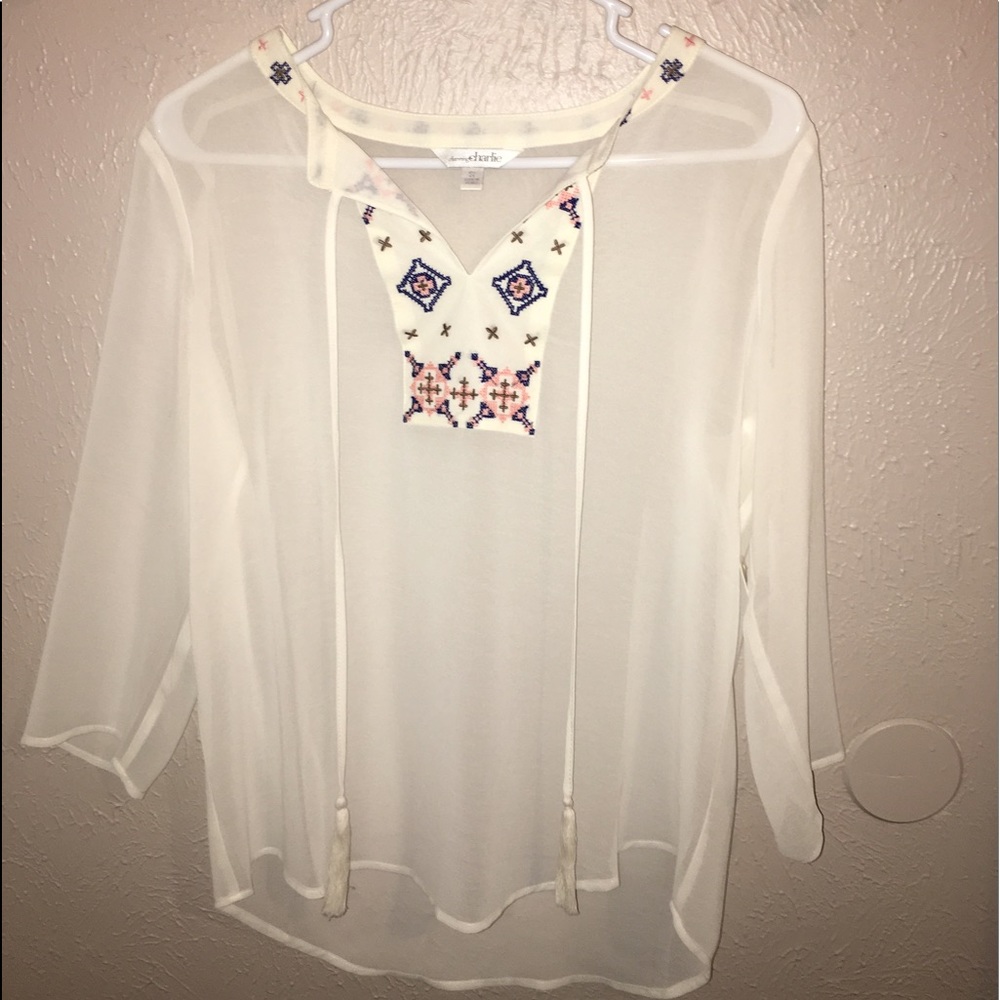 never worn embroidered blouse