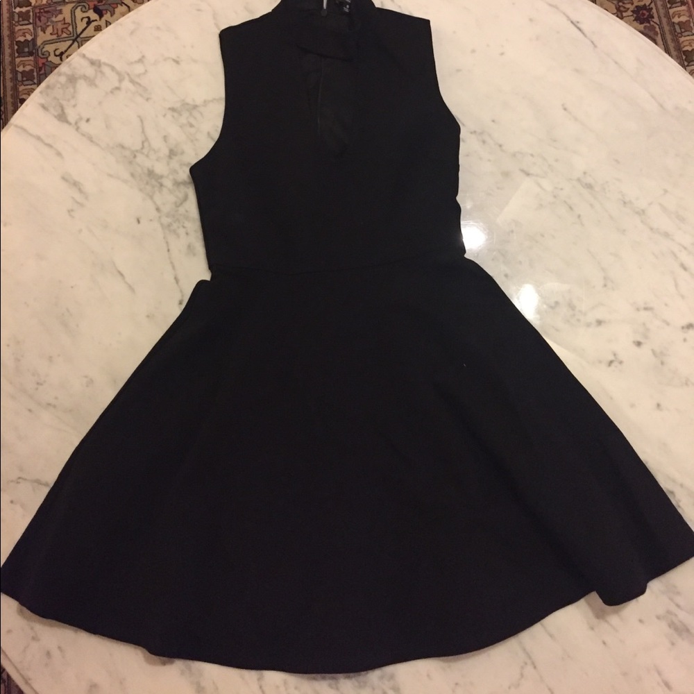 Black Dress- Front Cutout