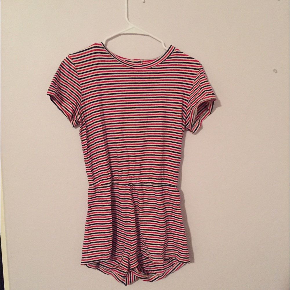 American apparel striped romper